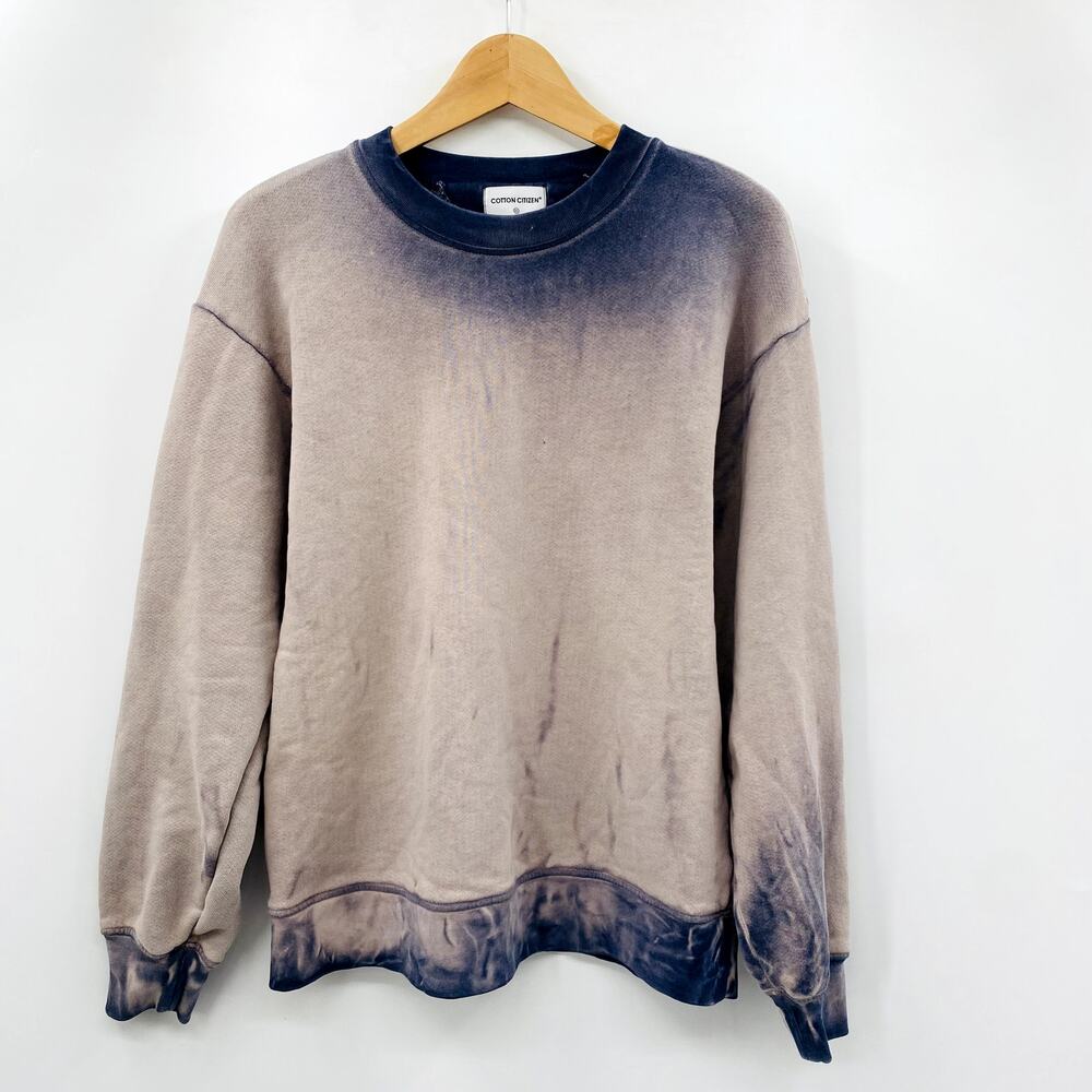 Cotton Citizen Navy Tie Dye Crewneck Sweatshirt